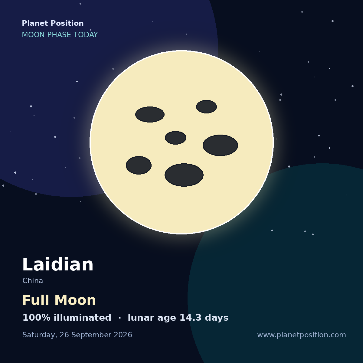 Waxing Crescent moon shape in Laidian, 39% illuminated