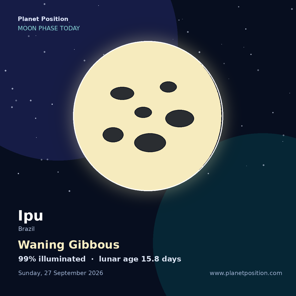 Full Moon moon shape in Ipu, 100% illuminated
