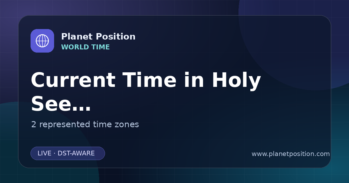 Social sharing image for Current Time in Holy See (Vatican City State) | Time Zones & Local Times