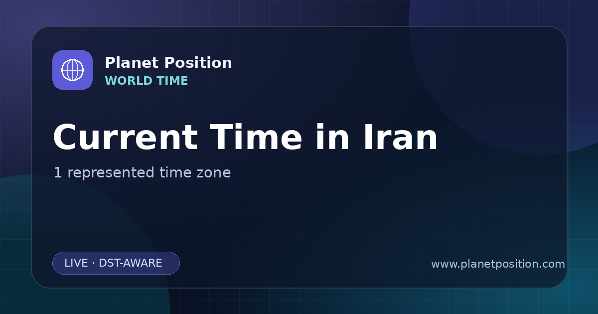 Social sharing image for Current Time in Iran | Time Zones & Local Times