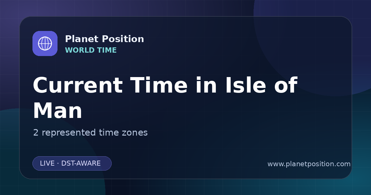 Social sharing image for Current Time in Isle of Man | Time Zones & Local Times